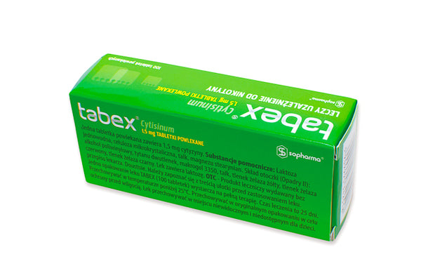 1 x Tabex® (100 x 1.5mg Film Tablets). 1 month treatment.