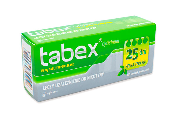 2 x Tabex® (200 x 1.5mg Film Tablets). Research shows a 2 month cycle is recommended with more subjects quitting smoking after 60 days!  Save 10%